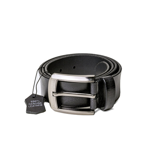 Black Leather Design Belt