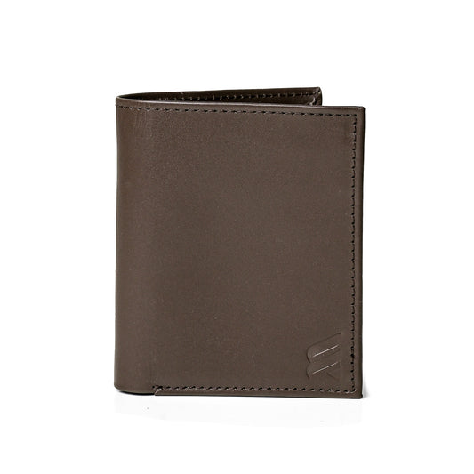 Dark Brown Plain Design Wallet