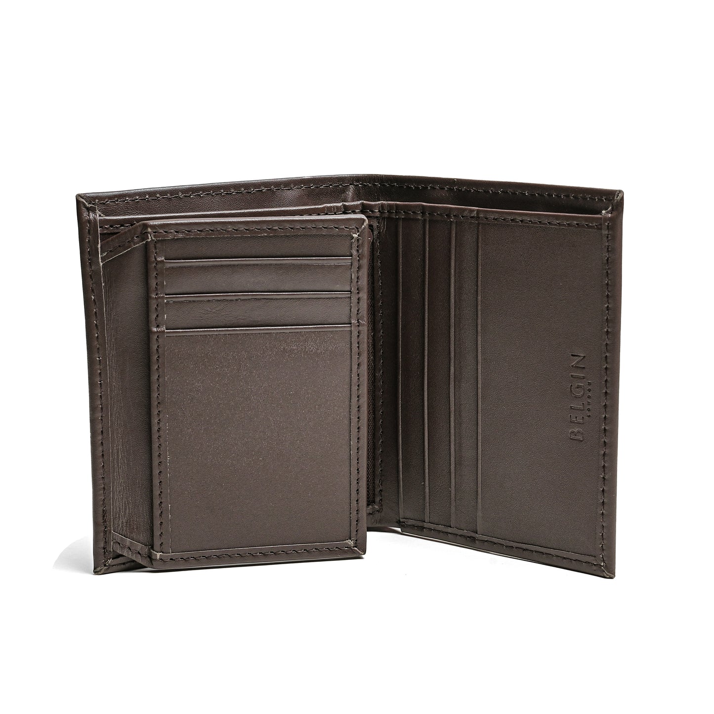 Dark Brown Plain Design Wallet