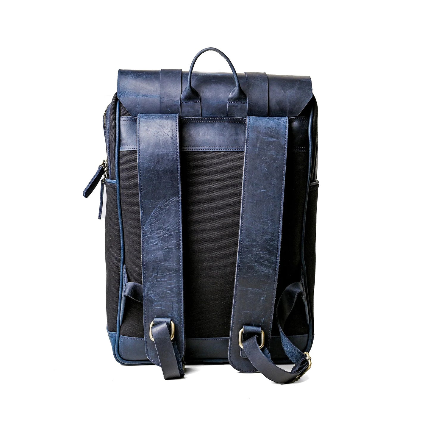 Dark Blue Leather Shoulder Bag